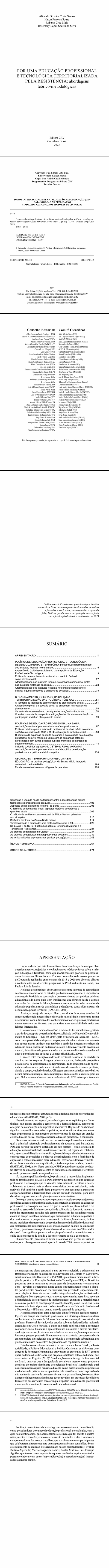 POR UMA EDUCAÇÃO PROFISSIONAL E TECNOLÓGICA TERRITORIALIZADA PELA RESISTÊNCIA <BR> Abordagens teórico-metodológicas